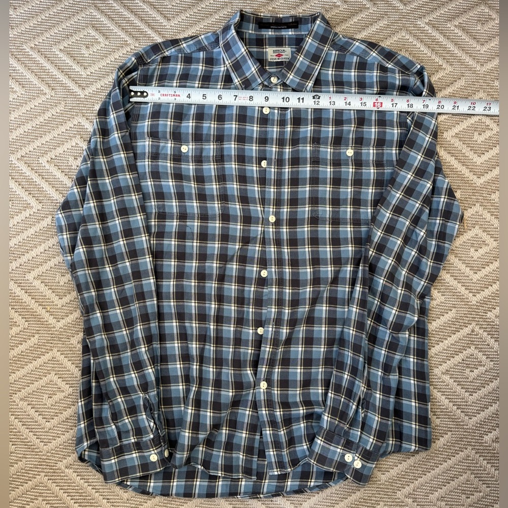 Barbour men's Steve McQueen collection button shirt size XL